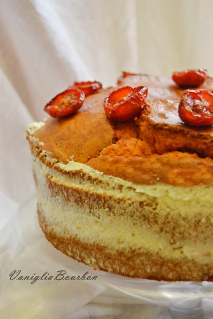 Chiffon cake salata al pomodoro e bufala