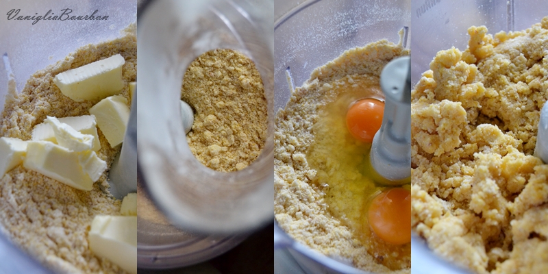 collage procedimento sbrisolona alle nocciole